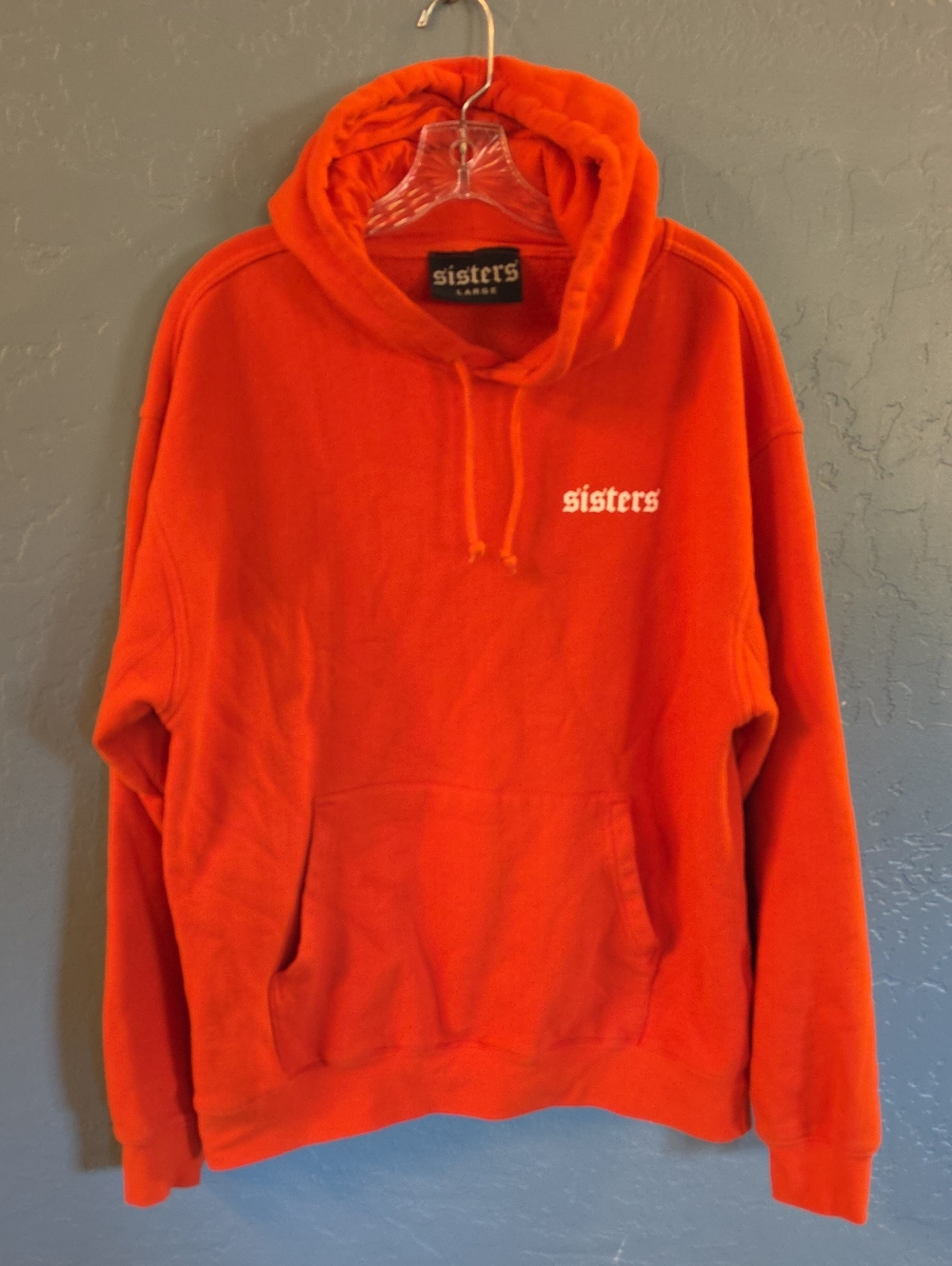 Sisters Orange Hooded Pullover Sweatshirt - Men's Cozy Hoodie